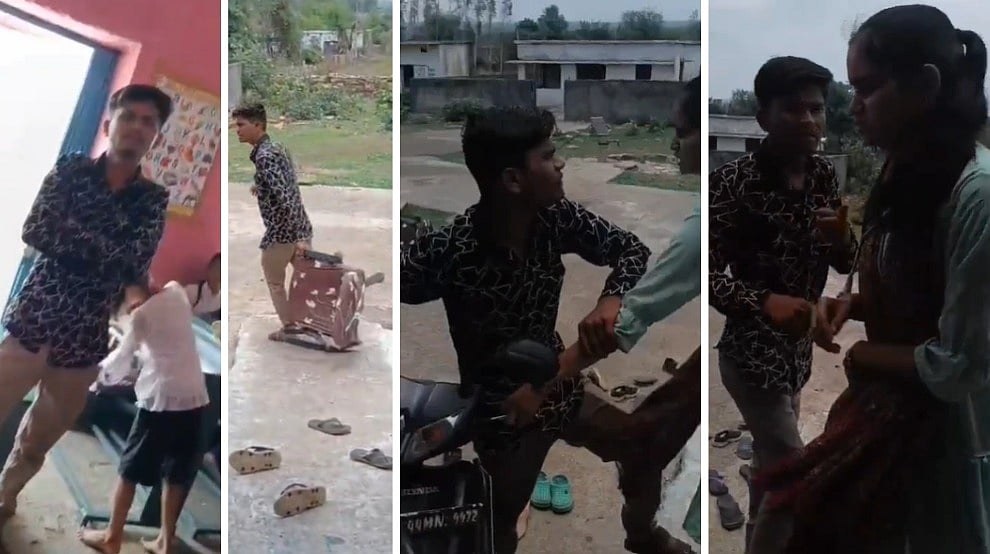 Man Storms Government School Classroom, Throws Chair, Threatens Woman Teacher In MP's Ashoknagar| Video
