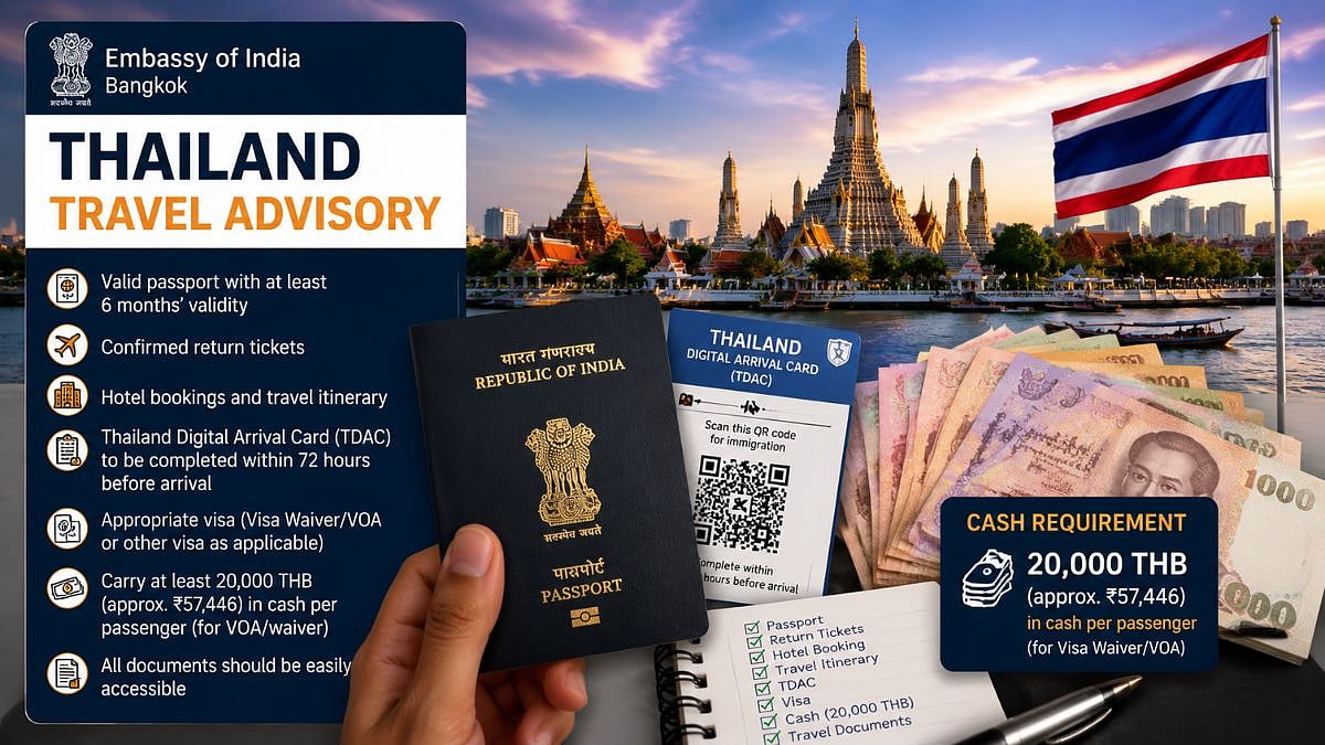 Indian Embassy Issues Fresh Thailand Travel Advisory, Highlights ₹57,446 Cash Requirement For Travellers; Check Details