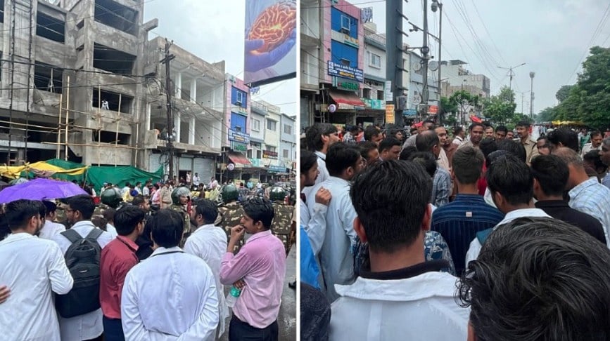 Protest At Medical College After Lady Doctor Accuses BJP Leader Of Molestation In MP's Sagar-- VIDEO