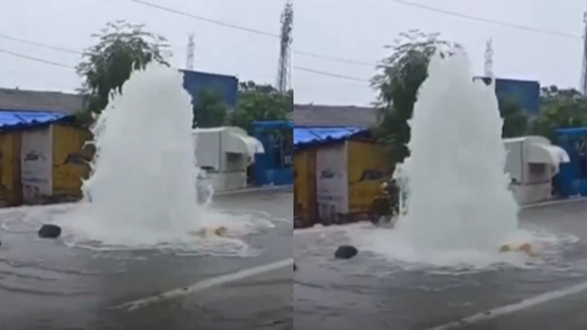 Truck Rams Water Pipeline Near Nalasopara, Lakhs Of Litres Wasted As Water Gushes 25 Feet High - VIDEO