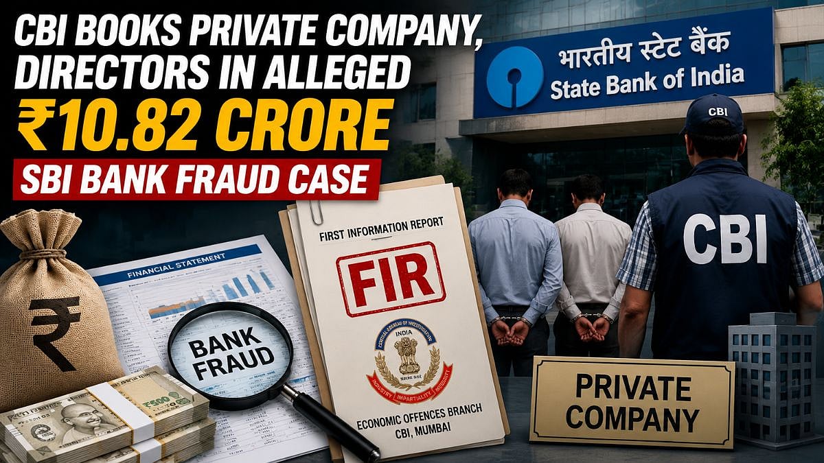 CBI Books Private Company, Directors In Alleged ₹10.82 Crore SBI Bank Fraud Case