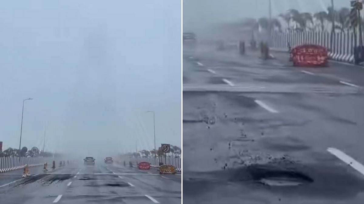 Mumbai–Pune Expressway Missing Link: MSRDC Cites Heavy Rain, Fuel Spillage For Minor Surface Distress; Potholes Repaired, No Penalty Under DLP | VIDEO