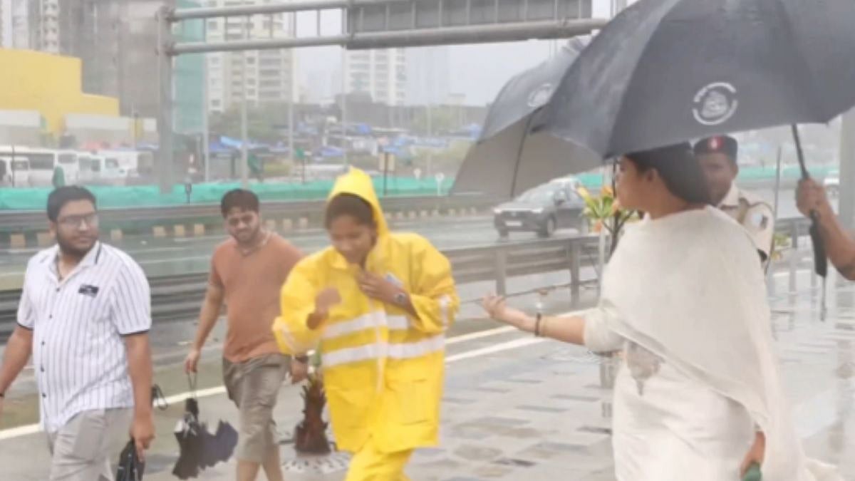 Mumbai Mayor Ritu Tawde Scolds Youths Sitting Near Worli Seafront Amid Heavy Rainfall & High Tide