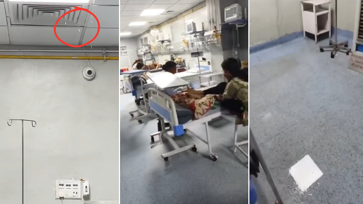 Rainwater Leaks From Ceiling Of Sehore District Hospital ICU, Puts Patients’ Health At Risk; Video Goes Viral