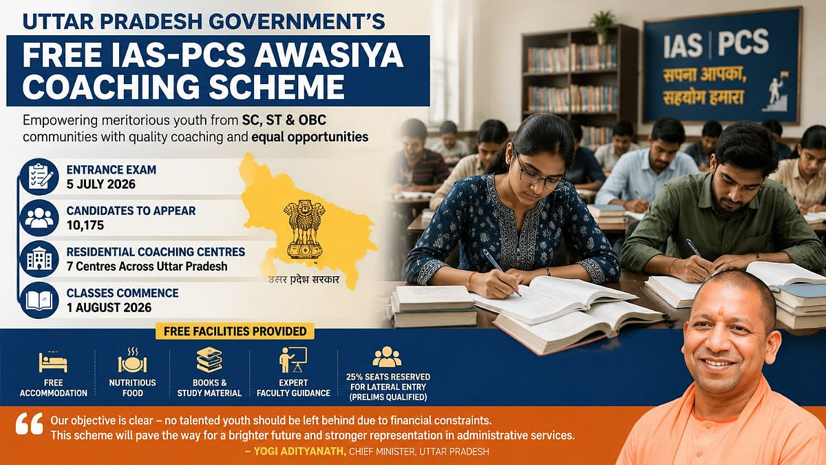 Uttar Pradesh Govt's Free IAS-PCS Awasiya Coaching Scheme: 10,175 Candidates To Appear For Entrance Exam On July 5
