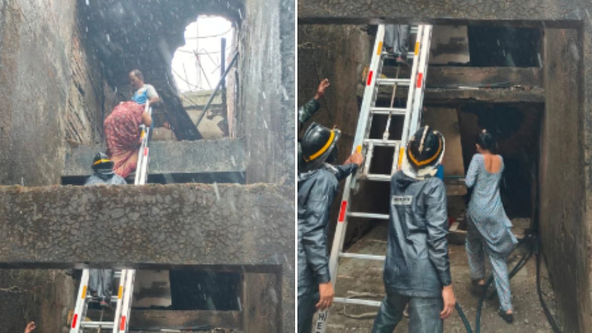 Five Residents, Including Minor, Safely Rescued After Staircase Slab Collapses In Thane's Diva Area