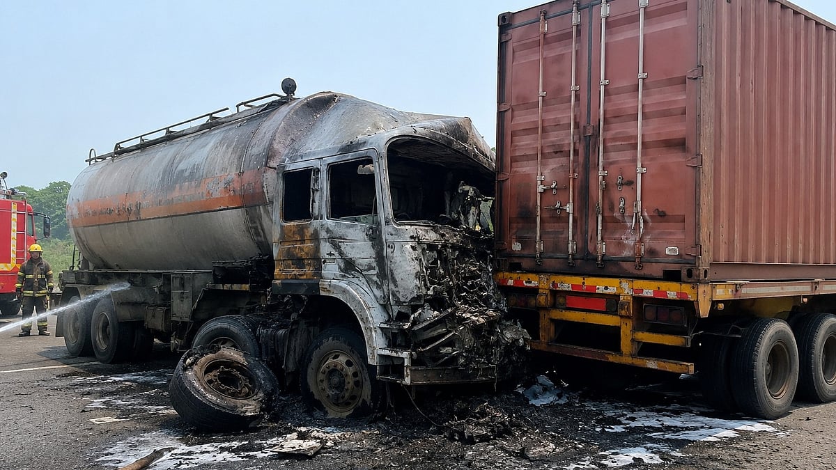Jalgaon: Chemical Tanker Rams Stationary Container, Driver Killed; Major Disaster Averted