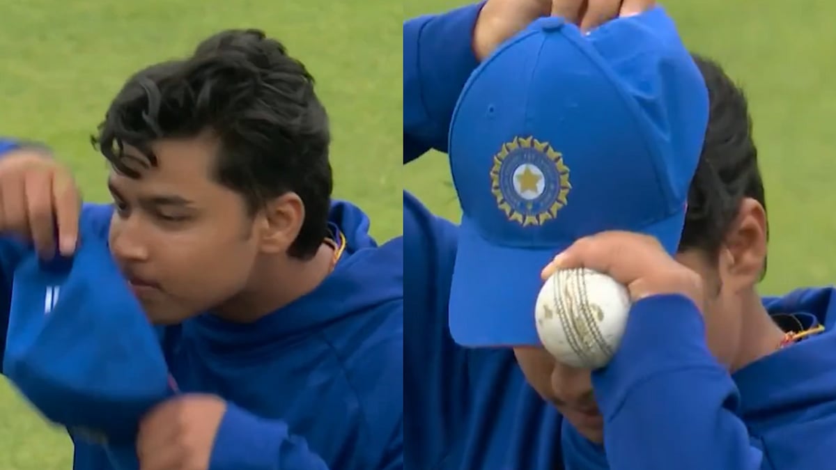 Vaibhav Sooryavanshi Struggles To Wear Team India Cap In Heartwarming Debut Moment During IND vs ENG 2nd T20 | Video