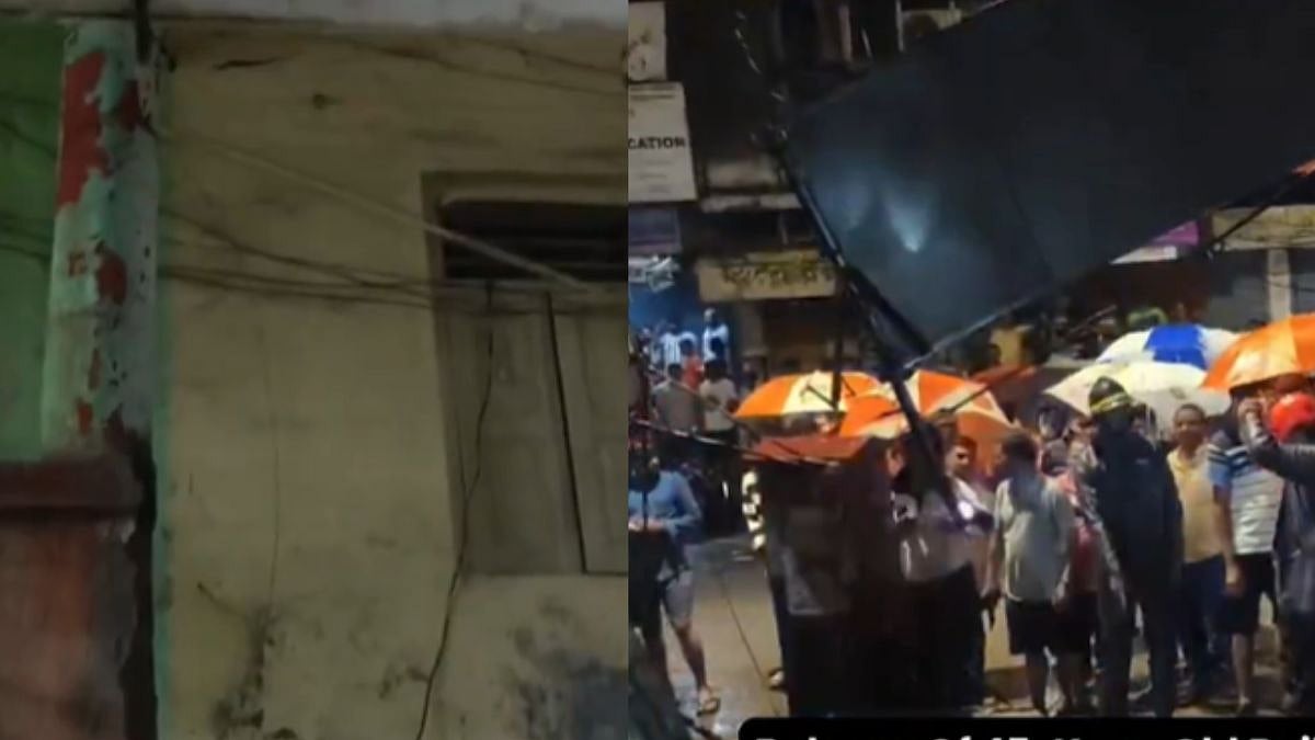 Video: 2 Injured After Portion Of Balcony Of 45-Year-Old Building Collapses In Thane's Wagle Estate Amid Heavy Rain