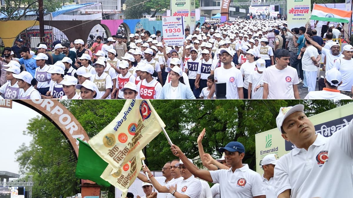 Over 6K Join Police's SAFE CLICK 2.0 Cyber Awareness Marathon In Indore 