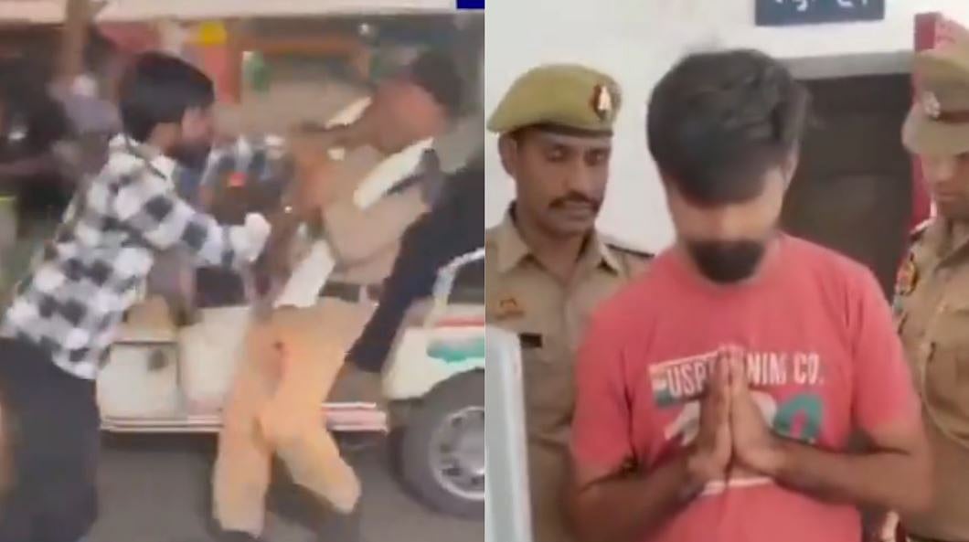 Viral Video Shows Lucknow Driver Pushing Home Guard; Police Arrest Accused, Share Apology Clip