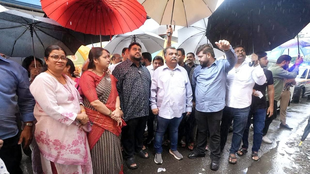BJP Chief Ravindra Chavan Inspects Dombivli Cancer Hospital Retaining Wall Collapse, Orders Emergency Safety Measures