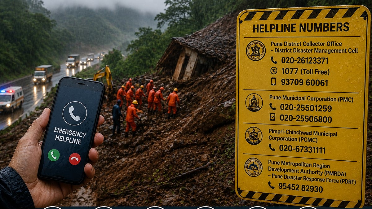 Pune Administration Issues Disaster Helpline Numbers Amid Heavy Rainfall, Urges Citizens To Stay...