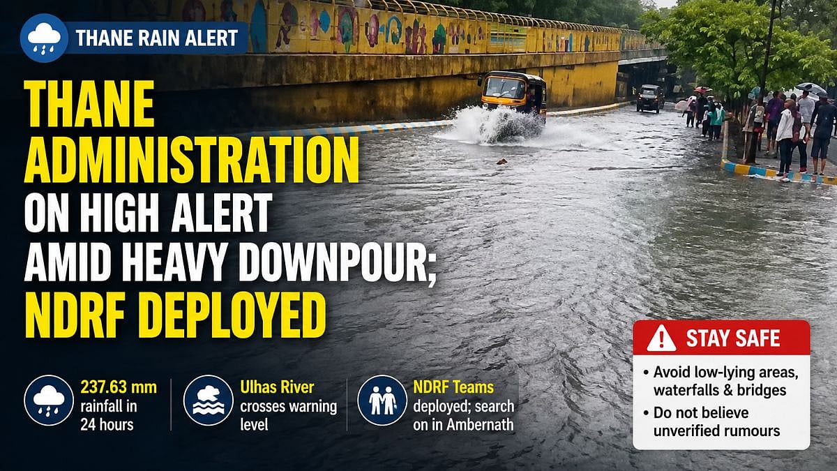 Thane Rains: Administration On High Alert As NDRF Deployed Amid 237.63 mm Downpour | VIDEO