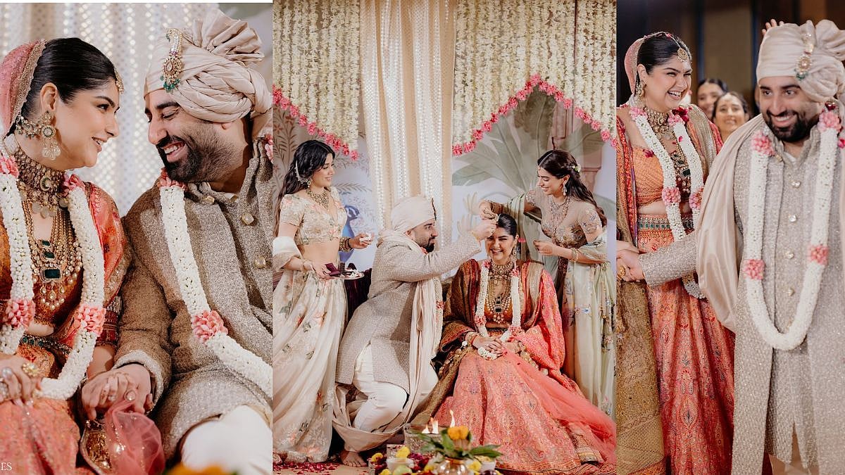 'Of All The People... It Was You': Anshula Kapoor Shares Dreamy Wedding Photos With Rohan Thakkar, Janhvi & Khushi Kapoor Join Celebrations