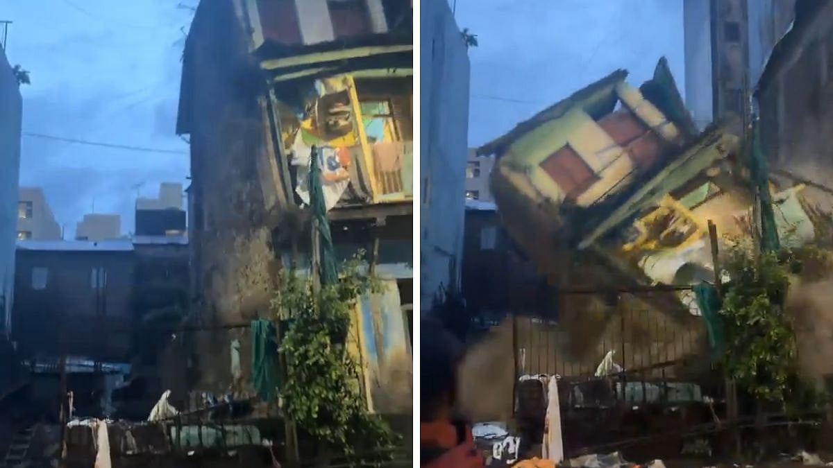 Video: Dilapidated Two-Storey Wada Collapses In Pune's Somwar Peth; No Casualties Reported
