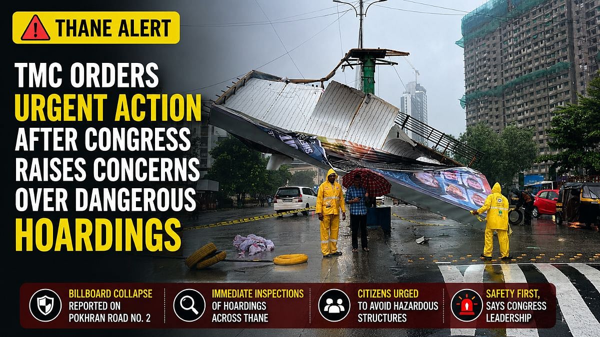 Thane Municipal Corporation Orders Urgent Hoarding Safety Audit After Congress Raises Monsoon Concerns | VIDEO