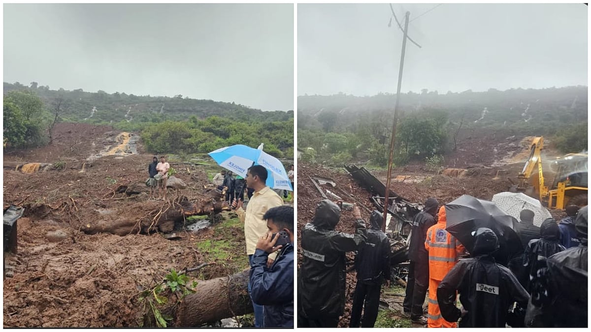 Pune: Three Feared Trapped After Lohagad Landslide; Rescue Underway As Heavy Rains Disrupt Pune-Mumbai Traffic
