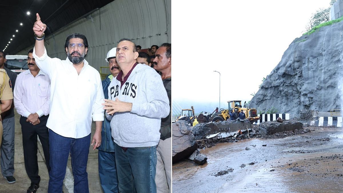 Maharashtra Rains: PWD Minister Shivendraraje Bhosale Inspects Mumbai–Pune Missing Link Landslide Site, Orders Swift Restoration | VIDEO