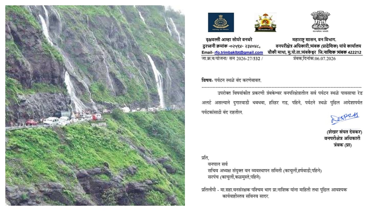 Nashik On High Alert: Red Alert Issued For Ghat Areas, Trimbakeshwar Tourist Spots Shut As Heavy Rain Set To Intensify