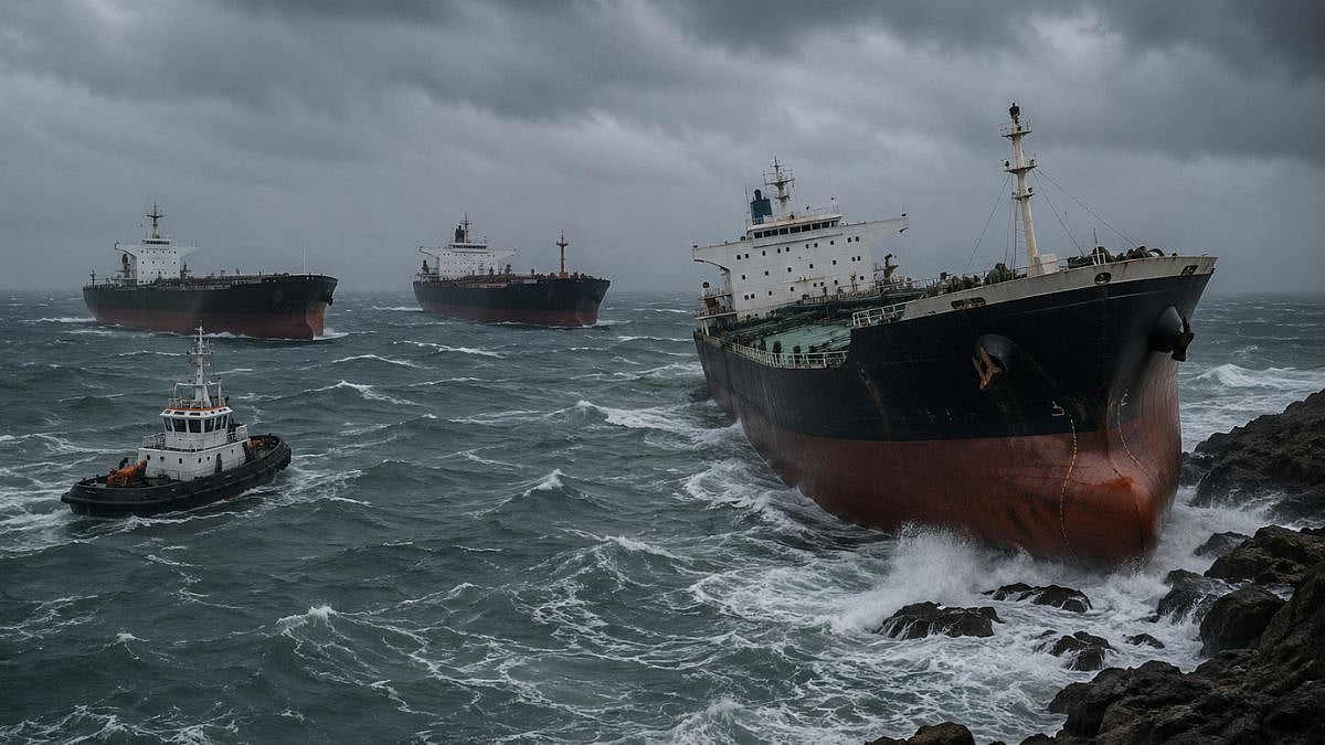 Inclement Weather Drags 3 Seized Iran-Linked Oil Vessels Away From Anchorage, One Runs Aground; Crew Safe
