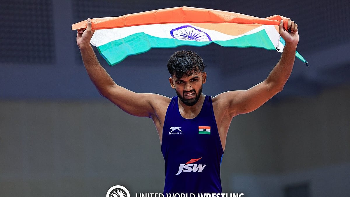 Beed's Sumit Bharskar Wins Gold At Junior Asian Wrestling Championship