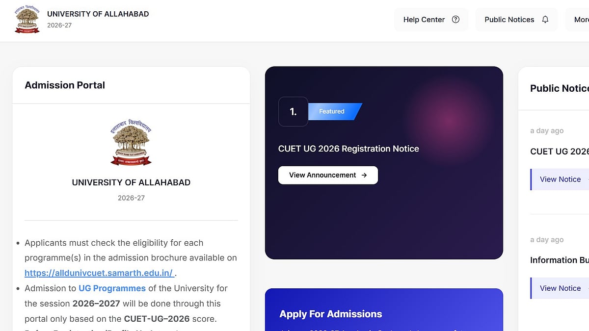 Allahabad University BA, BEd Admission 2026: Registration Begins At alldunivcuet.samarth.edu.in; Apply By July 15