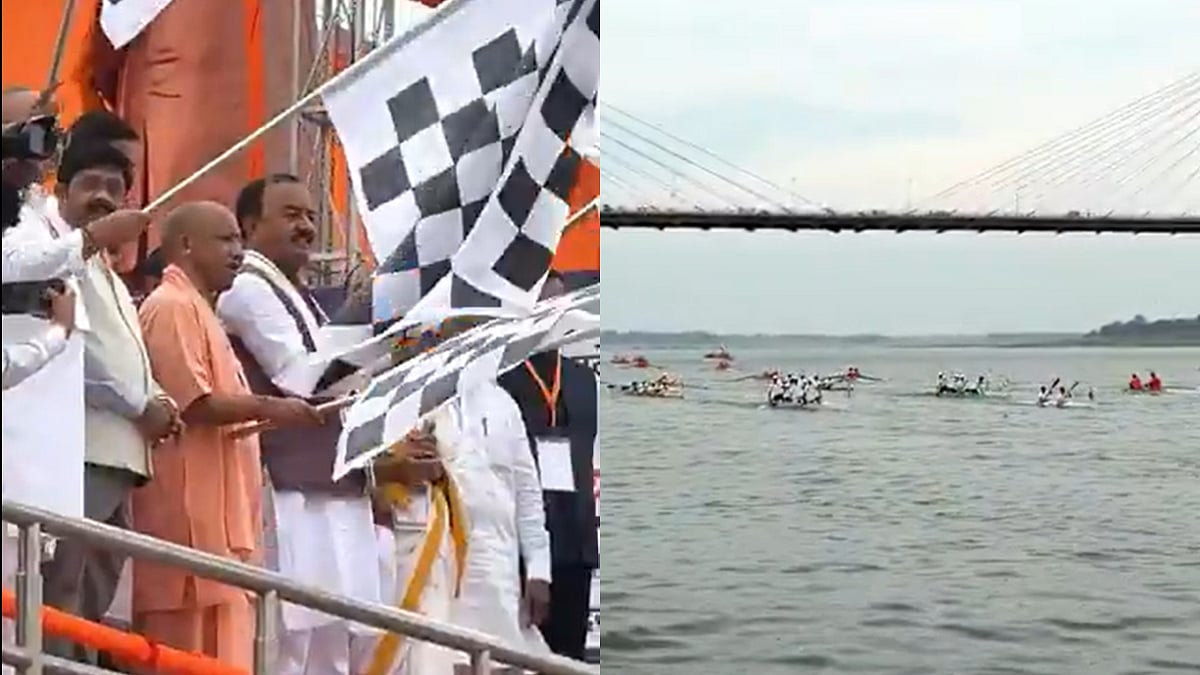CM Yogi Flags Off Ekta Boat Race In Prayagraj, Distributes Welfare Benefits And Honors Beneficiaries