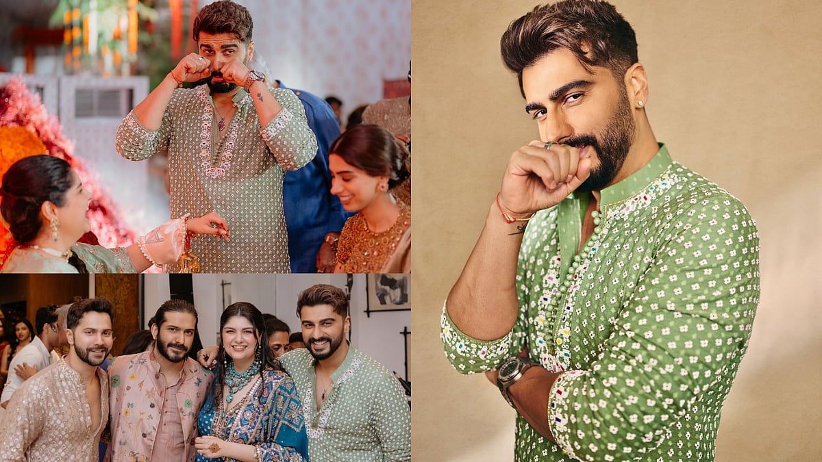 'Dulhan Ka Bhai' Arjun Kapoor Stuns In Pearl-Embroidered Kurta For Sister Anshula's Mehendi Ceremony; Shares Heartwarming Visuals