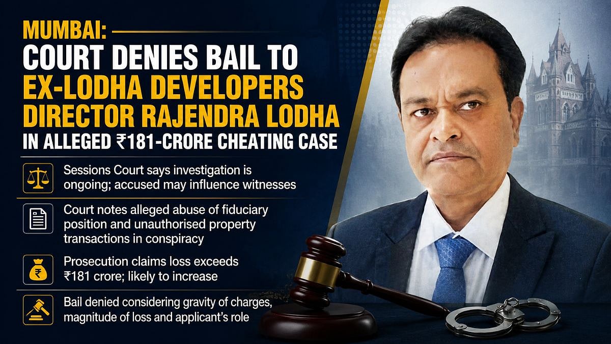 Mumbai Sessions Court Denies Bail To Ex-Lodha Developers Director Rajendra Lodha In Alleged ₹181-Crore Cheating Case