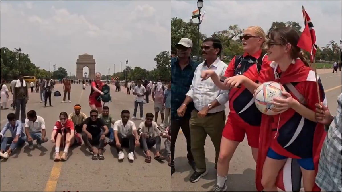 Norway Fans Perform Famous 'Viking Row' Celebration At India Gate Ahead Of Brazil Win At FIFA World Cup 2026 | VIDEO