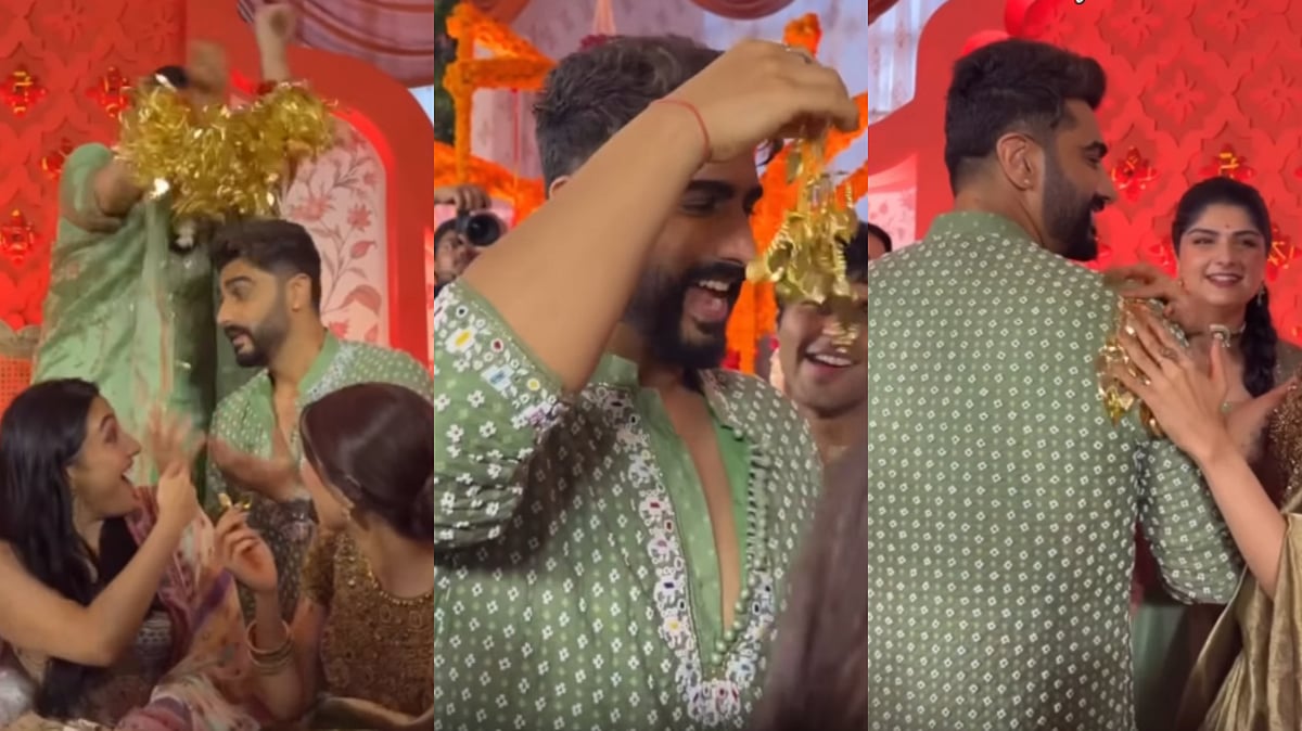 Video: Arjun Kapoor Can't Stop Smiling As Sister Anshula Kapoor's Kaleera Falls On Him, Bride-To-Be Says 'He's Happier Than Anyone Else' 