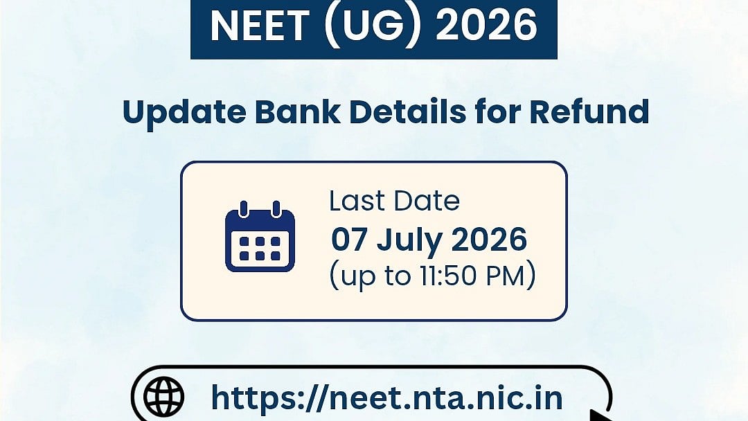 NEET UG 2026 Refunds Begin; NTA Closes Portal Tomorrow At neet.nta.nic.in, Candidates Must Submit Bank Details Before 11:50 PM