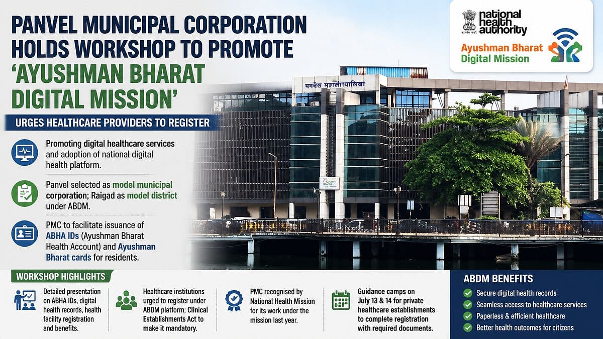 Panvel Municipal Corporation Holds Workshop To Promote 'Ayushman Bharat Digital Mission', Urges Healthcare Providers To Register