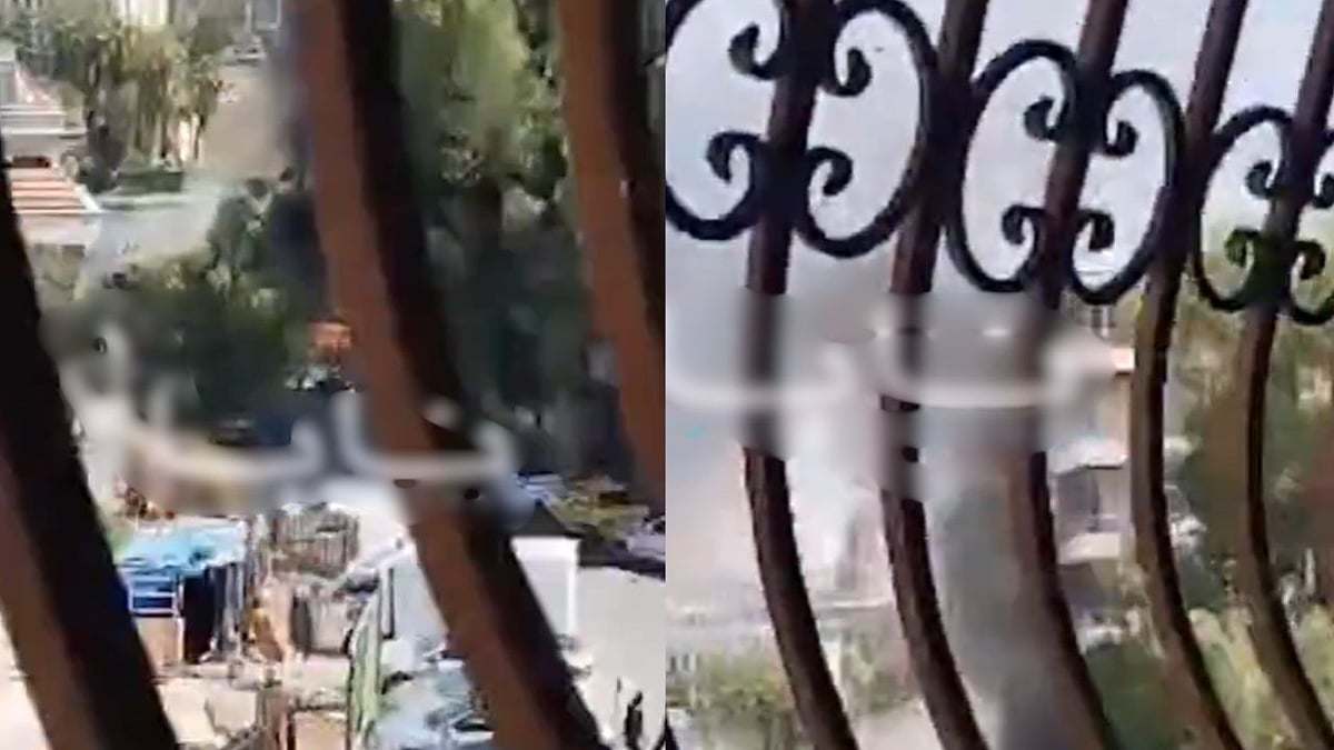 Video Shows Blasts Rocking Area Near French President Macron's Damascus Hotel During Historic Syria Visit
