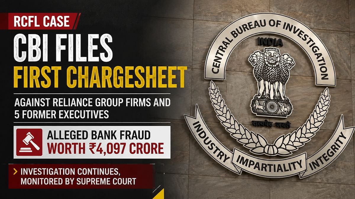CBI Files First Chargesheet In RCFL Case Against 2 Reliance Group Companies, 5 Former Executives