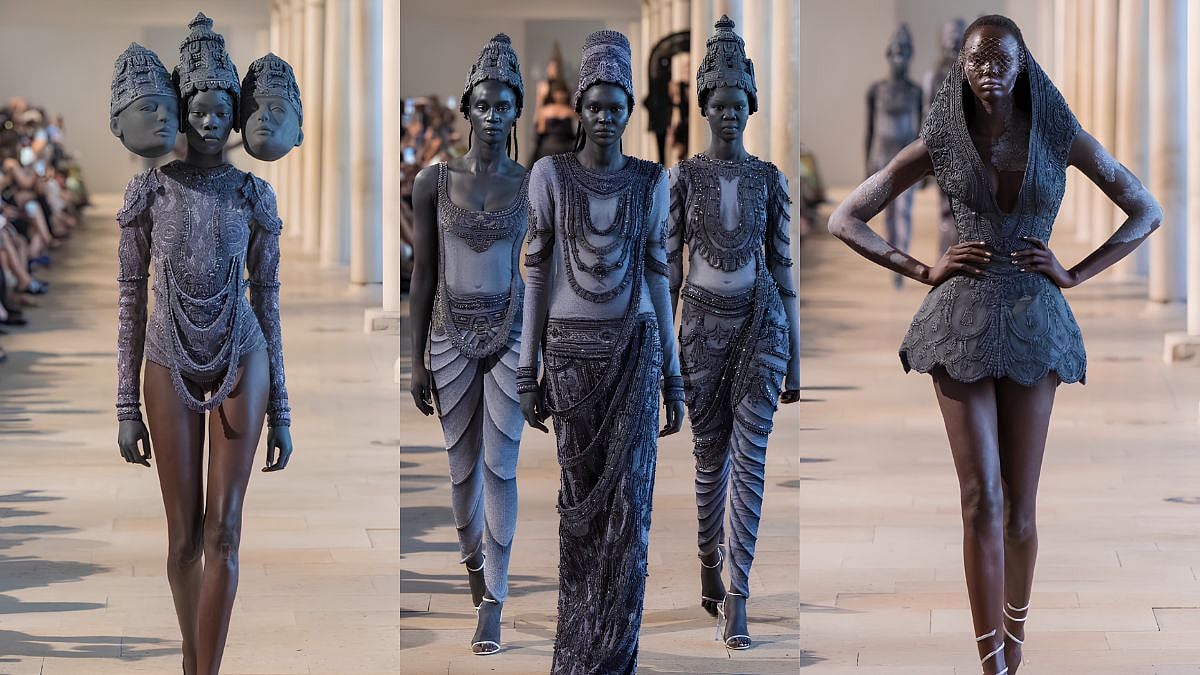 Indian Designer Rahul Mishra Honours 2,000-Year-Old Temple & Sculpture At Paris Haute Couture Week With His 'Devi' Collection