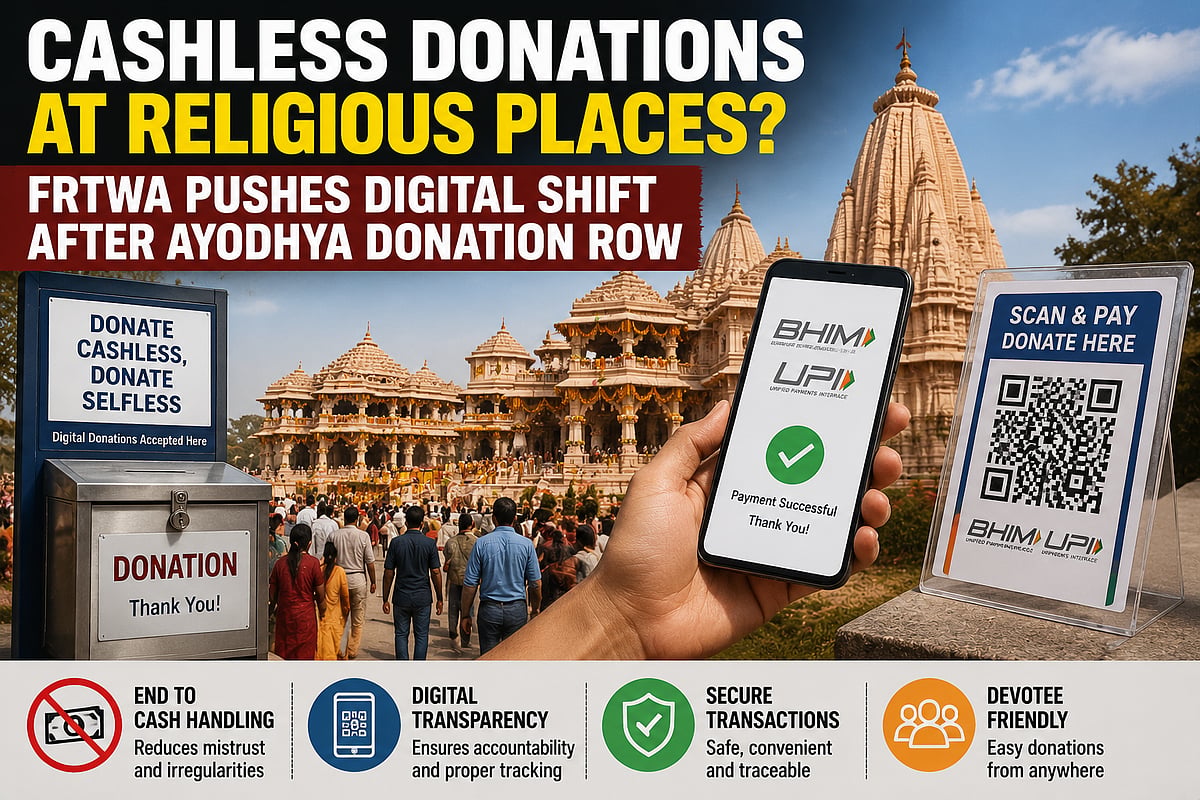 Cashless Donations At Religious Places? FRTWA Pushes Digital Shift After Ayodhya Donation Row