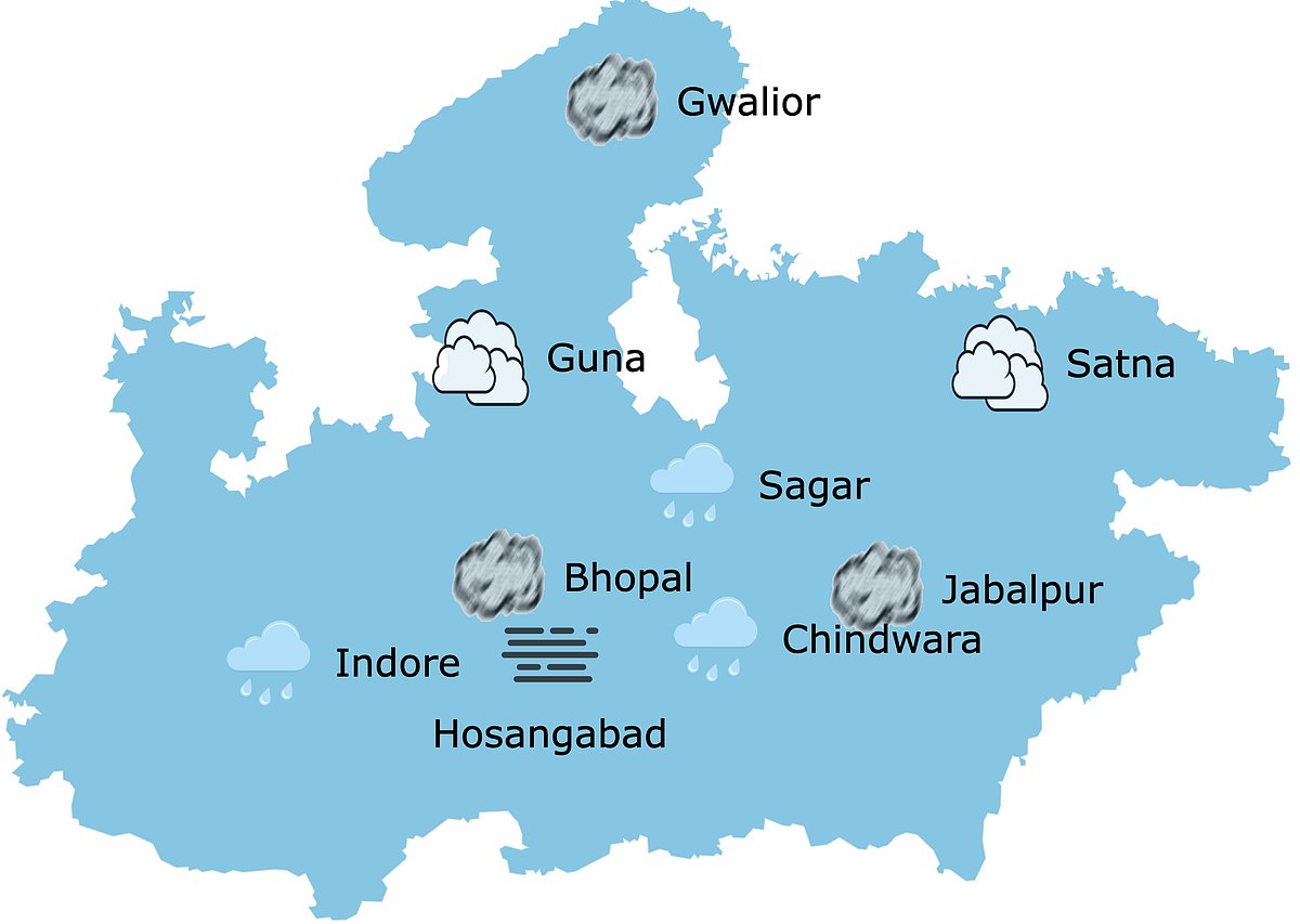 Weather in Madhya Pradesh at 10 am