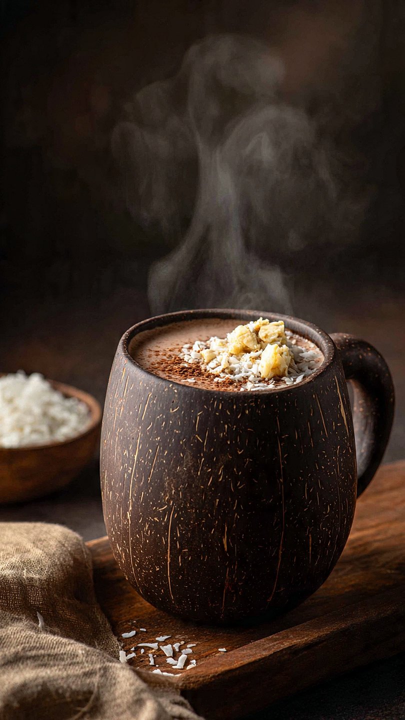 Coconut Jaggery Hot Chocolate