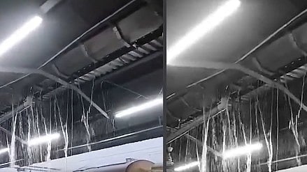 Roof Leaks At Bhopal Railway Station After First Heavy Rain; Platforms Flooded | VIDEO
