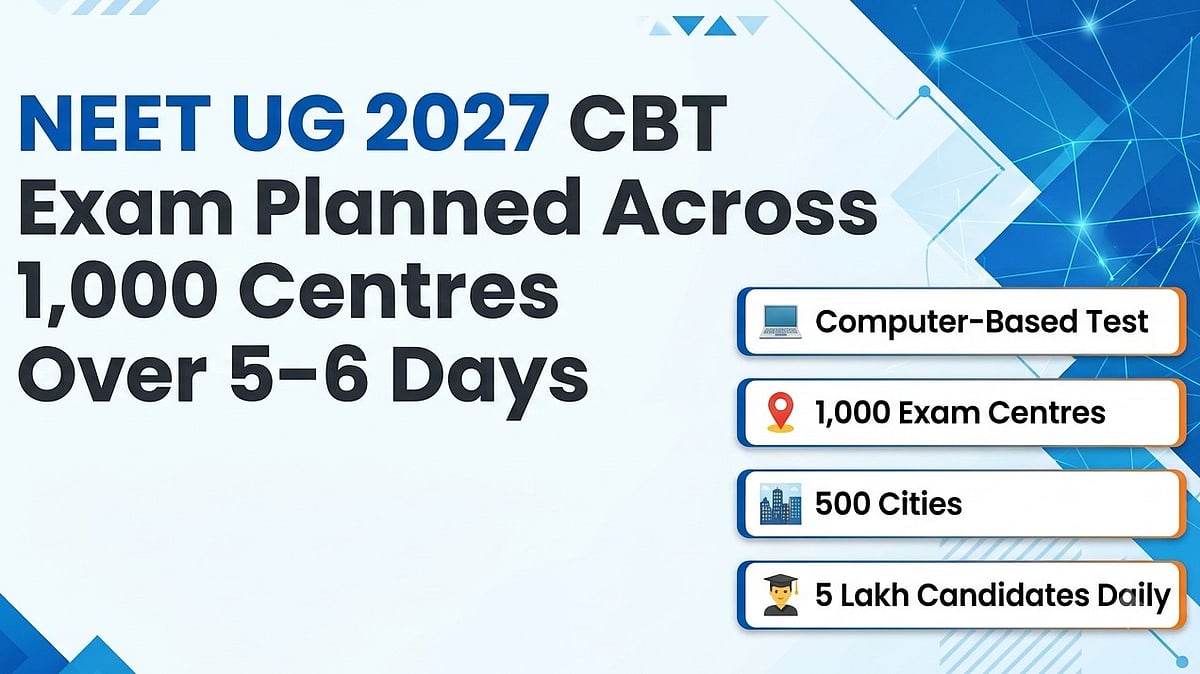 NEET UG 2027 To Be Held As Computer-Based Test Across 1,000 Centres Over 5-6 Days; Major NTA Revamp Planned: Reports