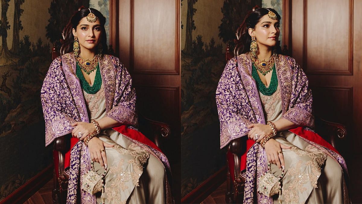 Sonam Kapoor's Look For Anshula's Wedding Took '6 Months' To Create, Features Royal Purple Cape & Emeralds