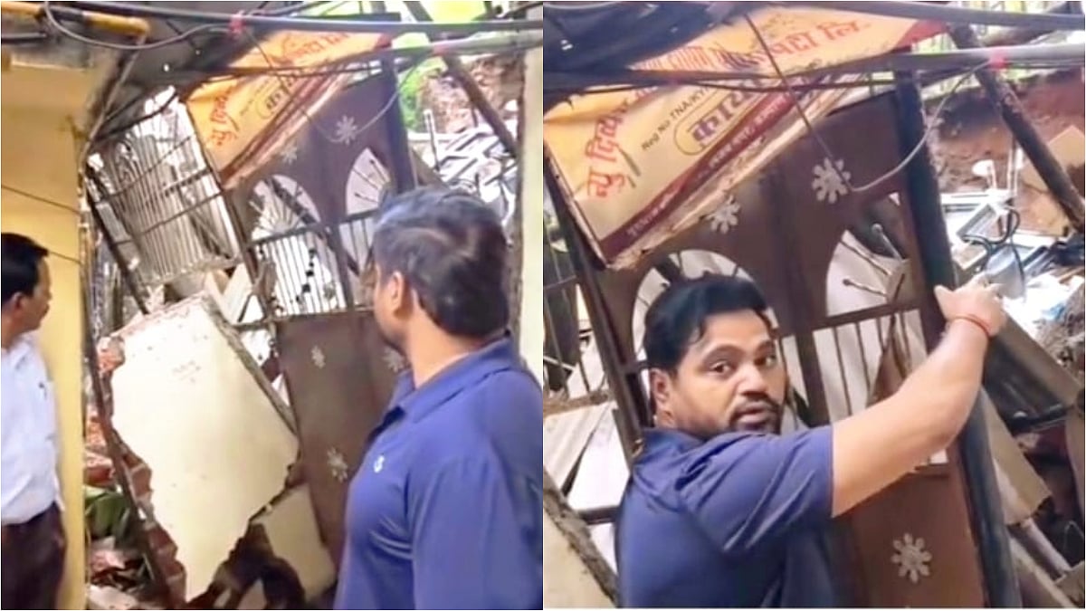 Retaining Wall Of KDMC Health Centre Collapses In Kalyan East, Crushes Housing Society Office; Major Tragedy Averted