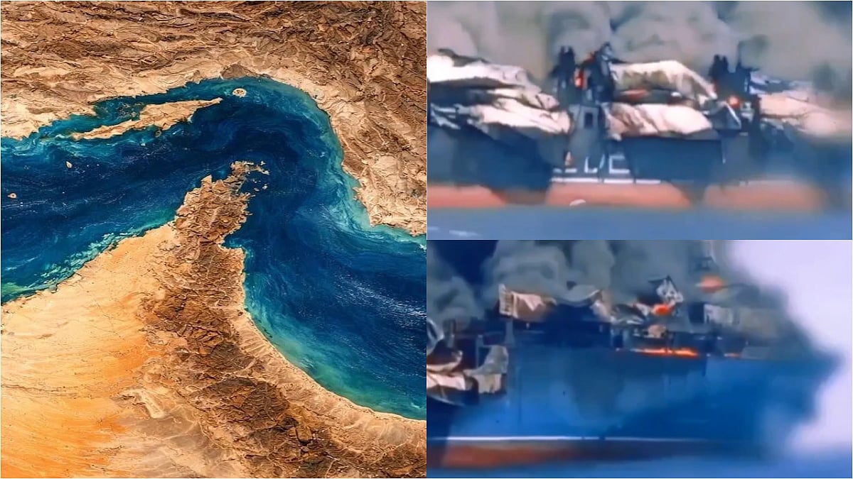 Tanker Catches Fire After Projectile Strike In Strait Of Hormuz, Iran Hints At Role