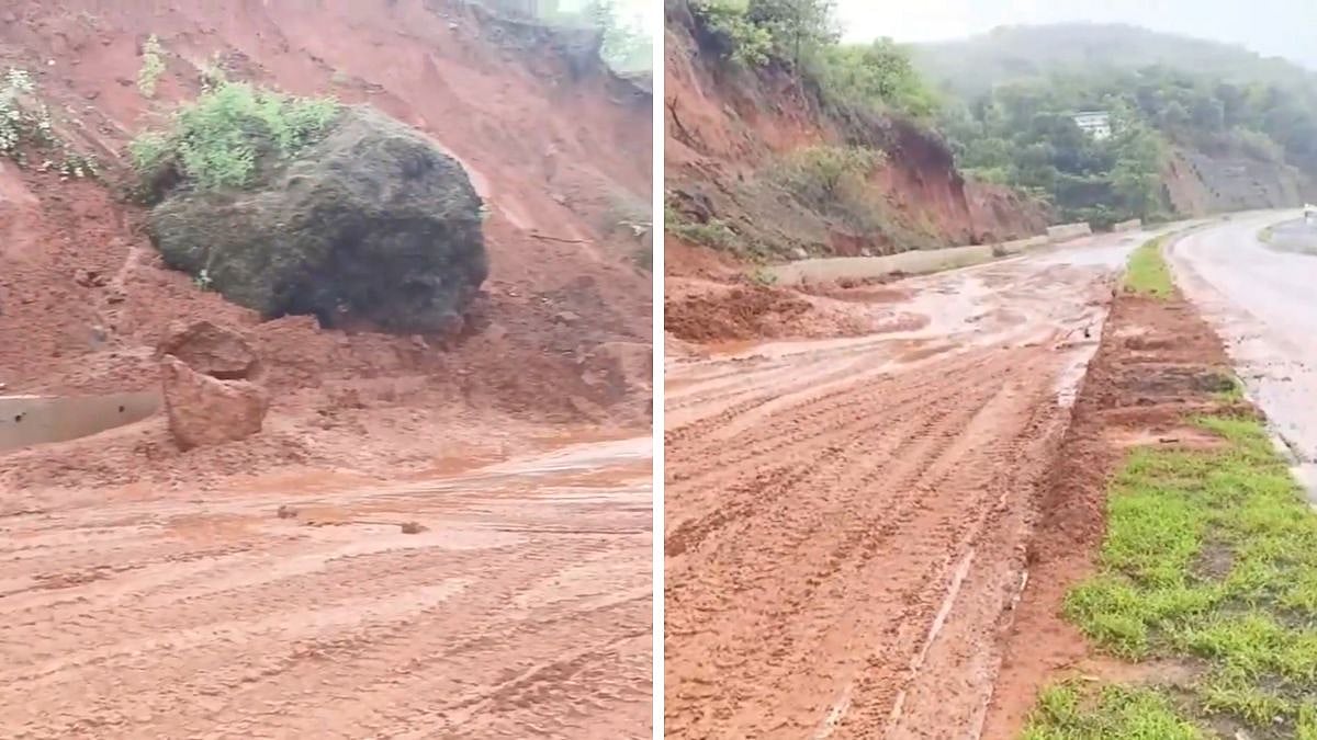 Mumbai-Goa Highway: Massive Landslide Hits Parshuram Ghat In Ratnagiri, Traffic Movement Hit; VIDEO