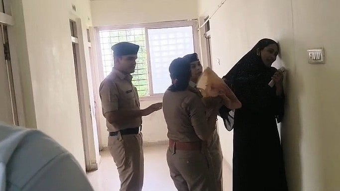 Woman Pours Petrol On Herself During Public Hearing In MP’s Shivpuri; Alleges Police Inaction Over Dowry Harassment — VIDEO