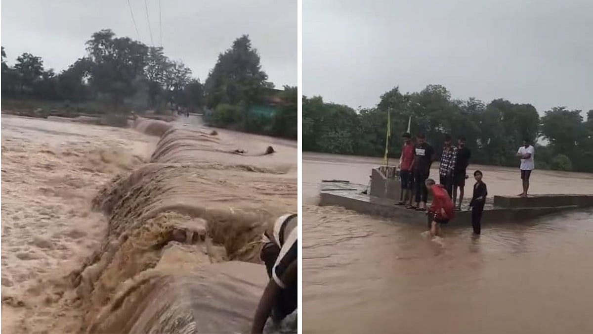 Khajuraho-Jatkara Road Closed As Swollen Khudar River Flows Over Damaged Bridge — VIDEO