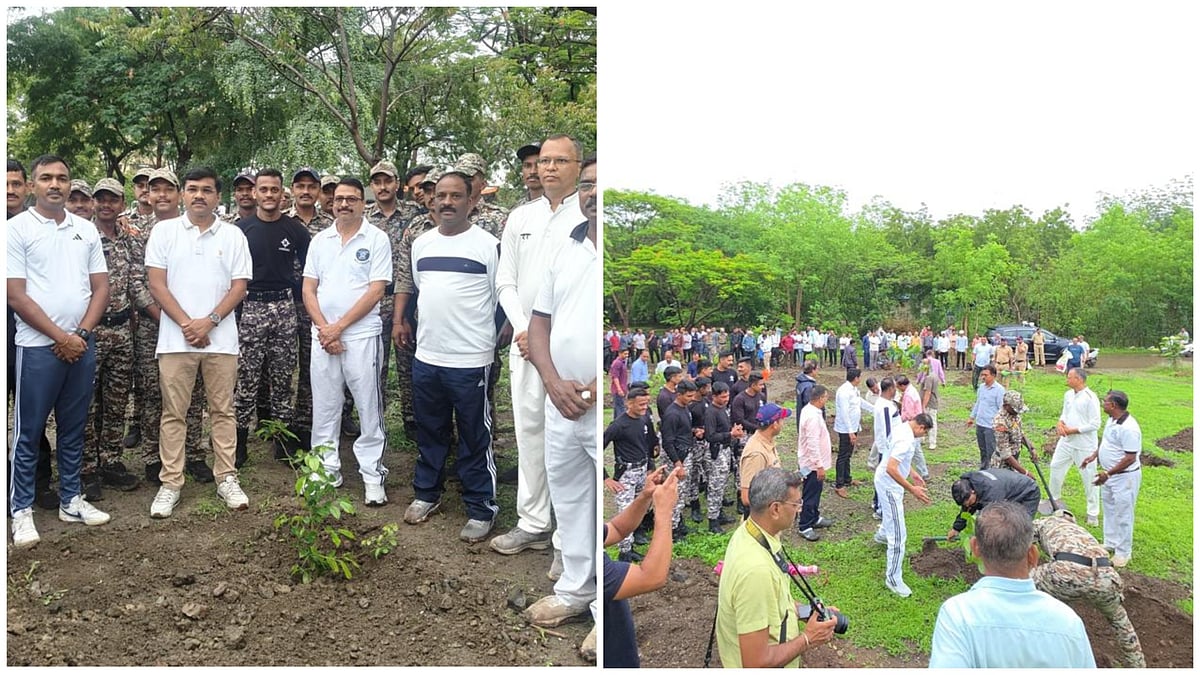 Jalgaon: District Police, Nanasaheb Dharmadhikari Pratishthan Plant 2,320 Saplings At Police Headquarters