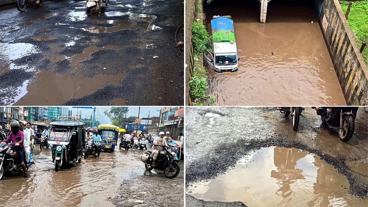 Monsoon Lays Bare Bhopal's Civic Infrastructure; Potholes Trigger Accidents And Gridlock